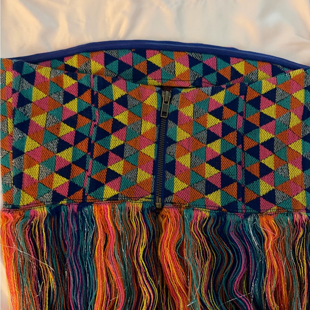 House of Harlow Colorful Fringe Shirt XS - Picture 4 of 4
